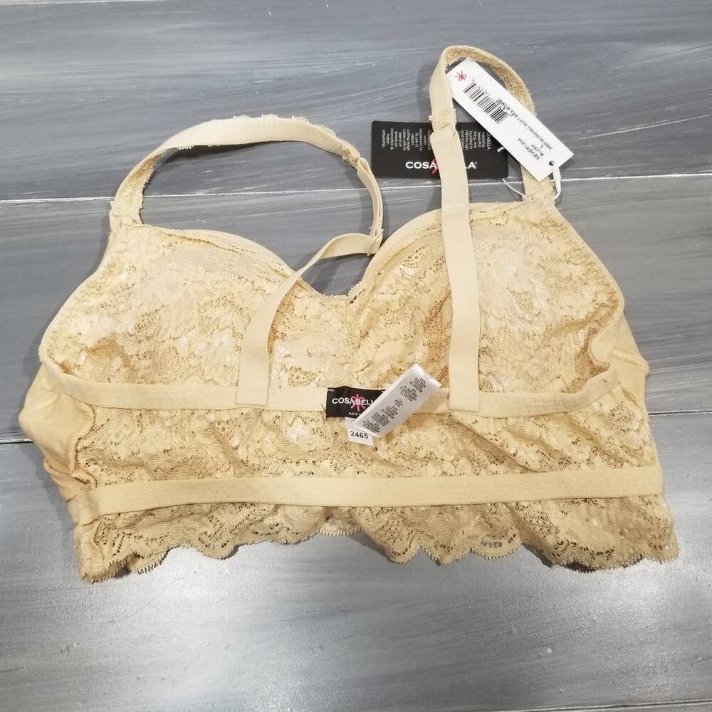 Cosabella Never Say Never Mommie Nursing Bra Maternity Blush Lace Large - Picture 8 of 12